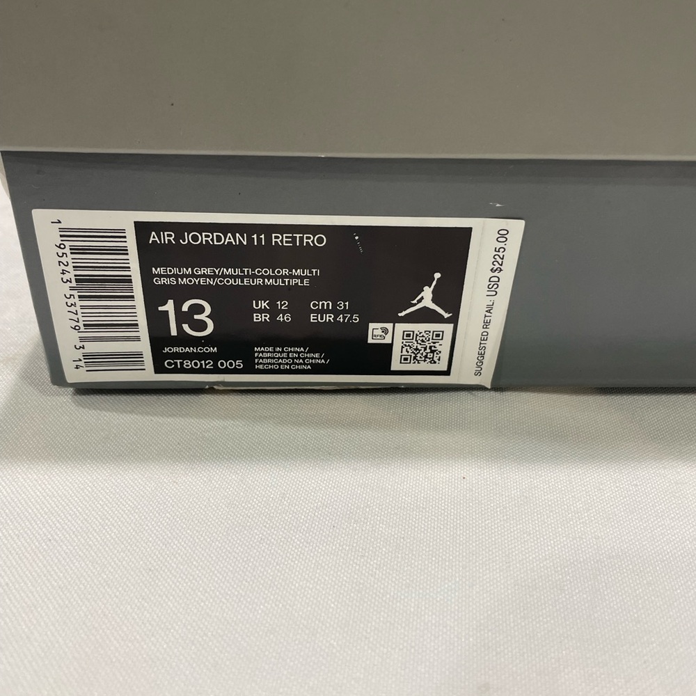 Jordan 11s Cool Gray and White Sneakers - Picture 7 of 8